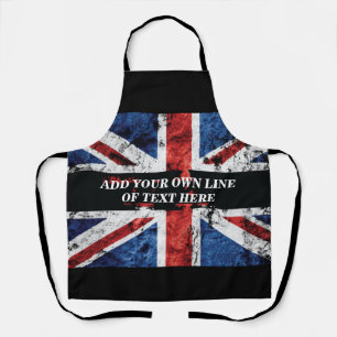Add your text on English flag Throw Pillow Apron