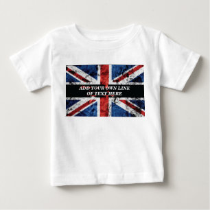 Add your text on English flag Throw Pillow Baby T-Shirt
