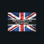 Add your text on English flag Throw Pillow Canvas Print<br><div class="desc">Add your text on English flag</div>