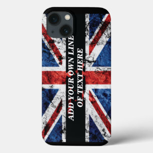 Add your text on English flag Throw Pillow iPhone 13 Case