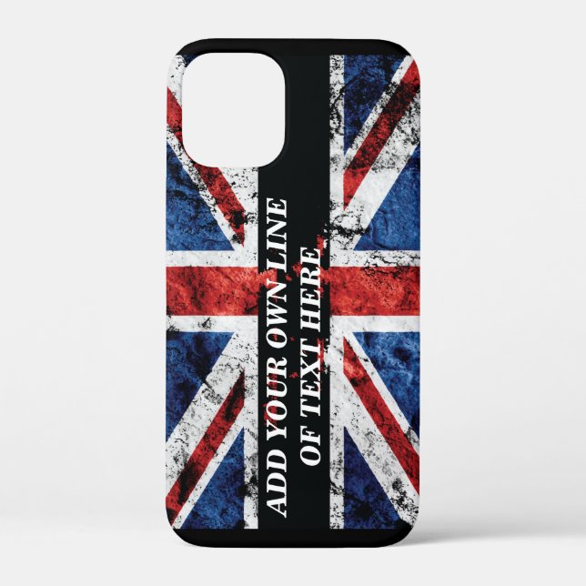 Add your text on English flag Throw Pillow Case-Mate iPhone Case (Back)