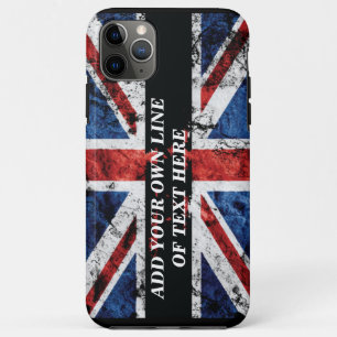 Add your text on English flag Throw Pillow iPhone 11 Pro Max Case