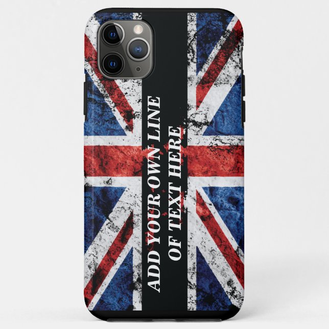 Add your text on English flag Throw Pillow Case-Mate iPhone Case (Back)