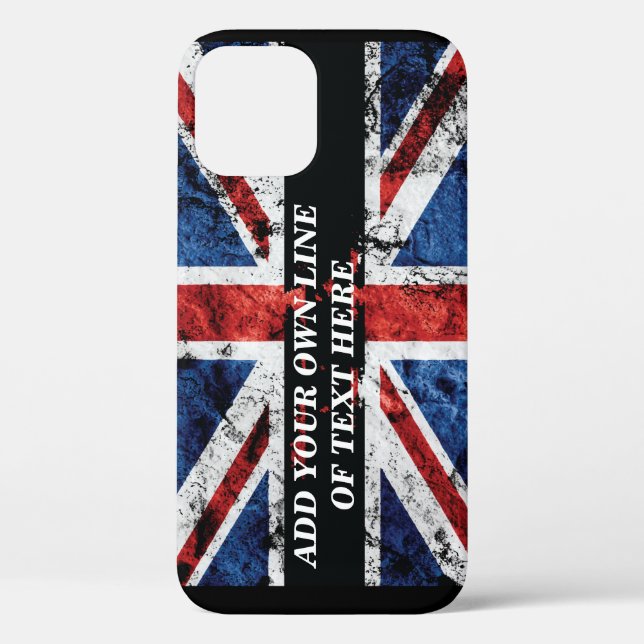 Add your text on English flag Throw Pillow Case-Mate iPhone Case (Back)