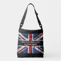 Add your text on English flag Throw Pillow