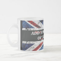Add your text on English flag Throw Pillow