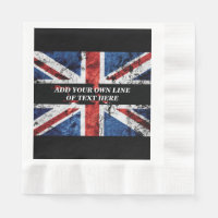 Add your text on English flag Throw Pillow