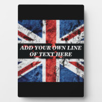 Add your text on English flag Throw Pillow