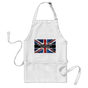 Add your text on English flag Throw Pillow Standard Apron