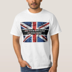 Add your text on English flag Throw Pillow T-Shirt