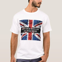 Add your text on English flag Throw Pillow