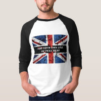 Add your text on English flag Throw Pillow