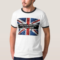Add your text on English flag Throw Pillow