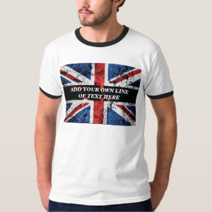 Add your text on English flag Throw Pillow T-Shirt