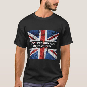 Add your text on English flag Throw Pillow T-Shirt
