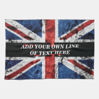 Add your text on English flag Throw Pillow