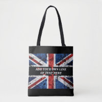 Add your text on English flag Throw Pillow