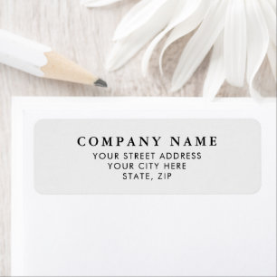 Add Your Text-Personalised L Silver Return Address