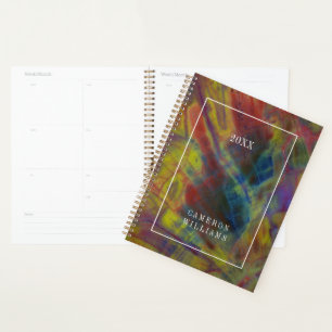Add Your Text Petrified Wood Vertical Planner