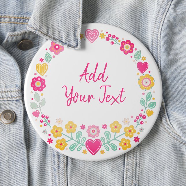 Add Your Text / Pick your fonts  6 Cm Round Badge (In Situ)