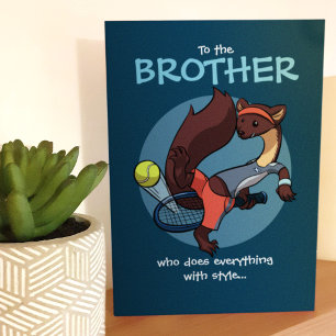 Add Your Text Pine Marten Tennis Hot Dog Cartoon Card