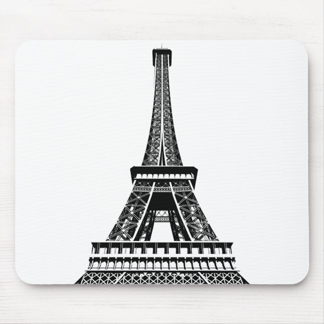 Add Your Text Pop Art Eiffel Tower Paris France Mouse Mat (Front)