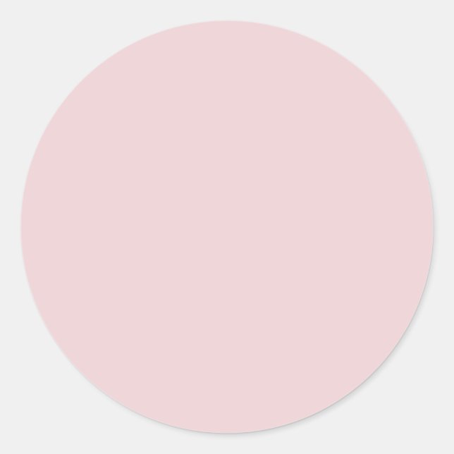 Add Your Text Rose Gold Solid Colour Blank Templat Classic Round Sticker (Front)