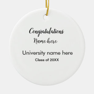 add your text simple graduate add school name cong ceramic tree decoration