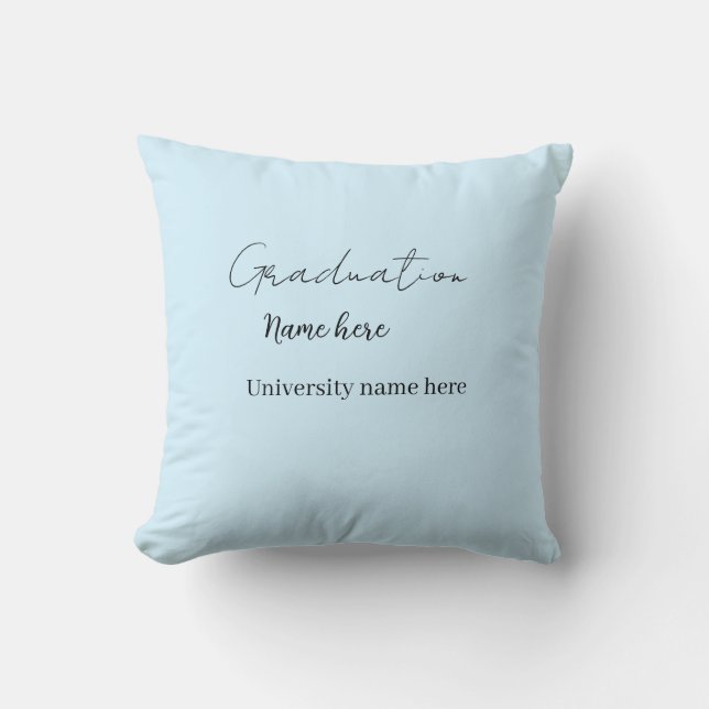 add your text simple graduate add school name cong cushion (Front)