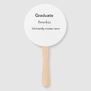 add your text simple graduate add school name cong hand fan
