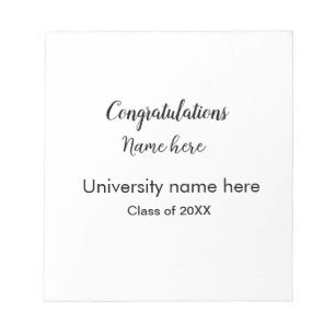 add your text simple graduate add school name cong notepad