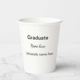 add your text simple graduate add school name cong paper cups