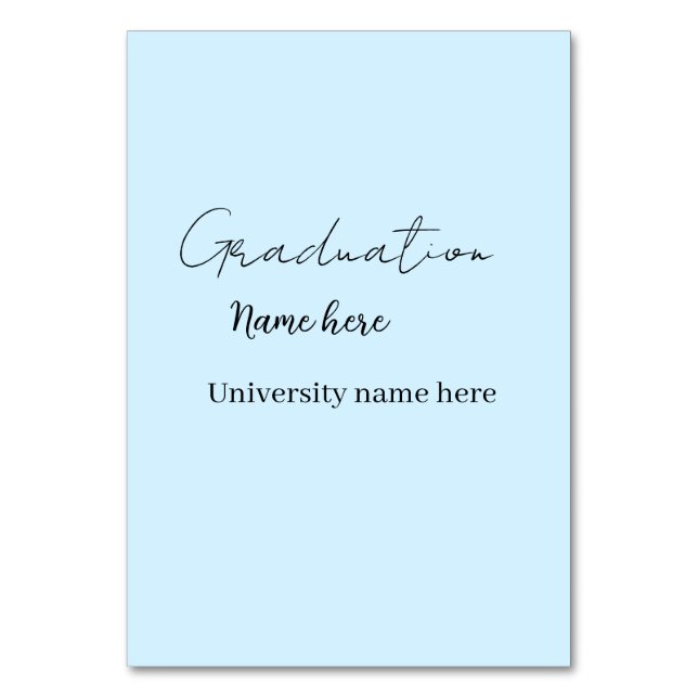 add your text simple graduate add school name cong table number (Front)