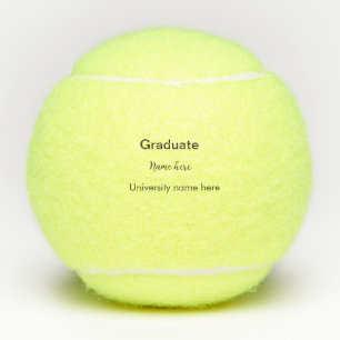 add your text simple graduate add school name cong tennis balls