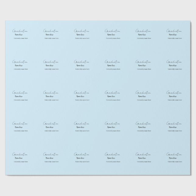 add your text simple graduate add school name cong wrapping paper (Flat)