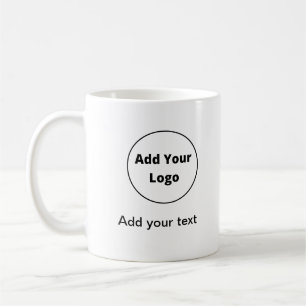 add your text simple minimal custom add your logo coffee mug
