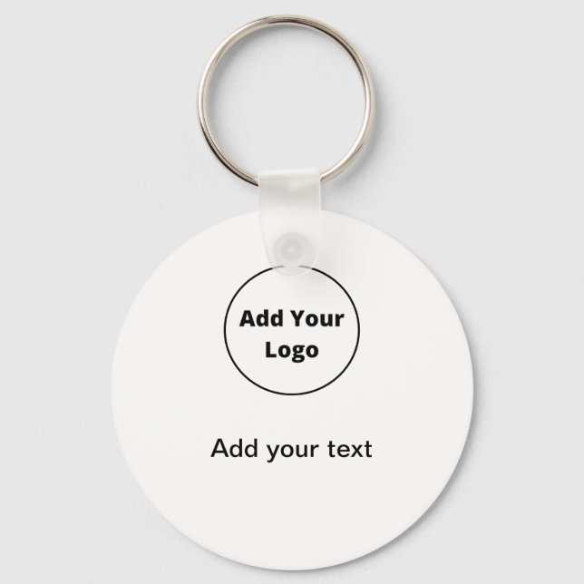 add your text simple minimal custom add your logo key ring (Front)