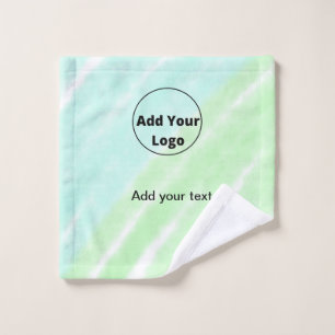 add your text simple minimal custom add your logo wash cloth