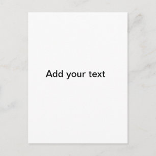 add your text simple minimal custom personalised postcard