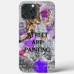 Add your text Street art painting Cool artistic iPhone 13 Pro Max Case