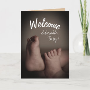 Add your Text Template New Baby Greeting Card
