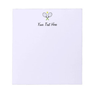 Add Your Text Tennis Racket Ball Personalised Notepad