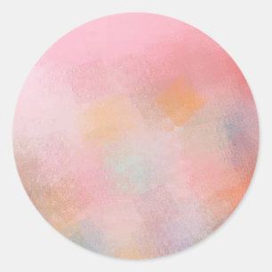 Add Your Text Trendy Blank Template Pink Colour Classic Round Sticker