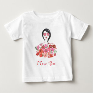 Add Your Text   Valentine Chic I Baby T-Shirt