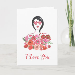 Add Your Text Valentine Chic I Holiday Card