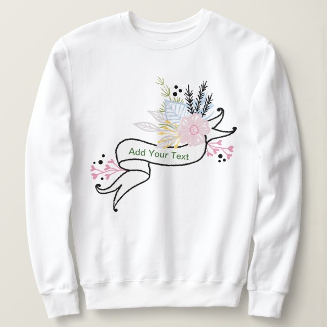 Add Your Text - Women's Basic Sweatshirt (Design Front)