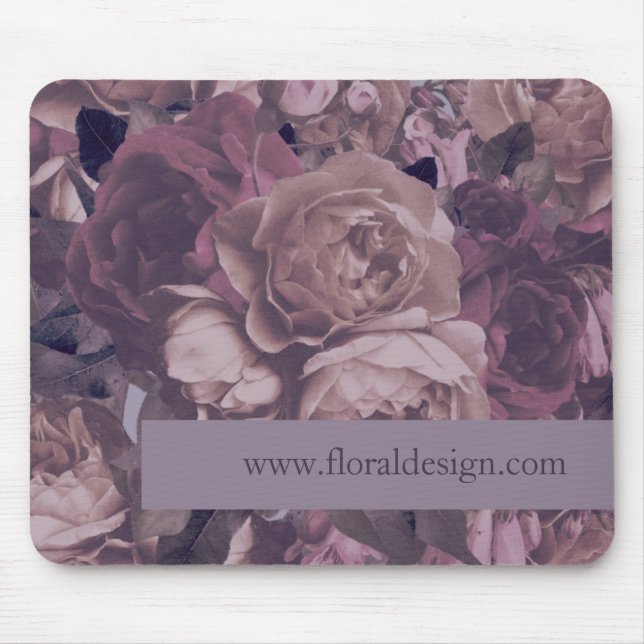 Add Your Website Purple Rose Fantasy Mouse Mat (Front)