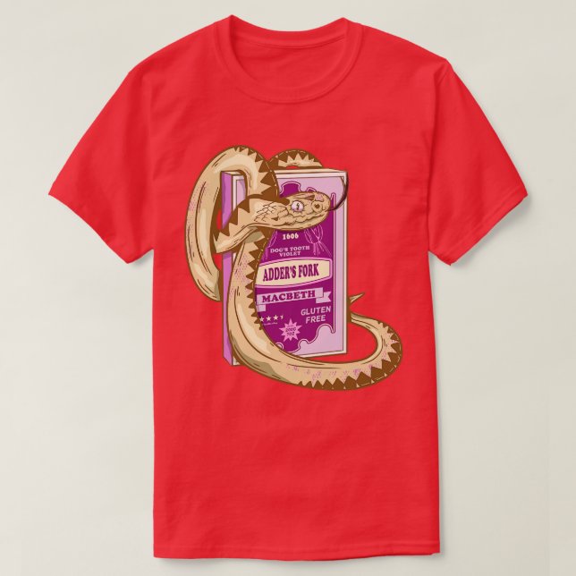 Adders Fork Macbeth Shakespeare T-Shirt (Design Front)