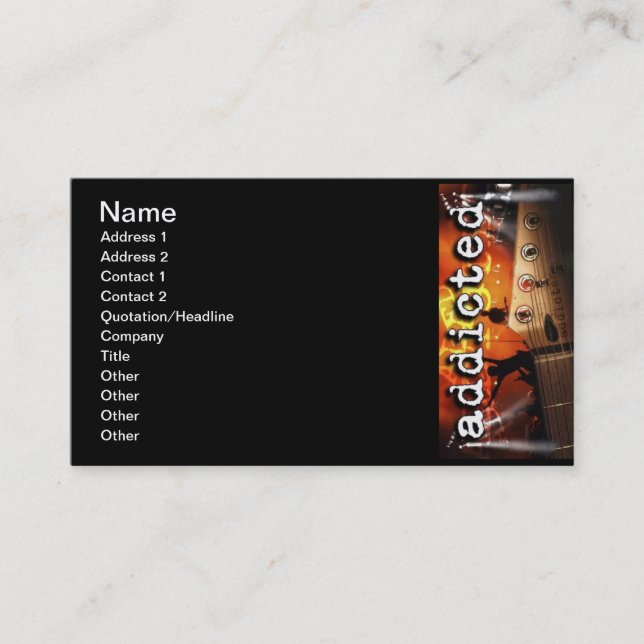 addicted_013 business card (Front)