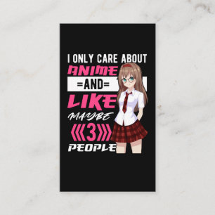 Addicted Anime Girl Otaku Cute Manga Business Card
